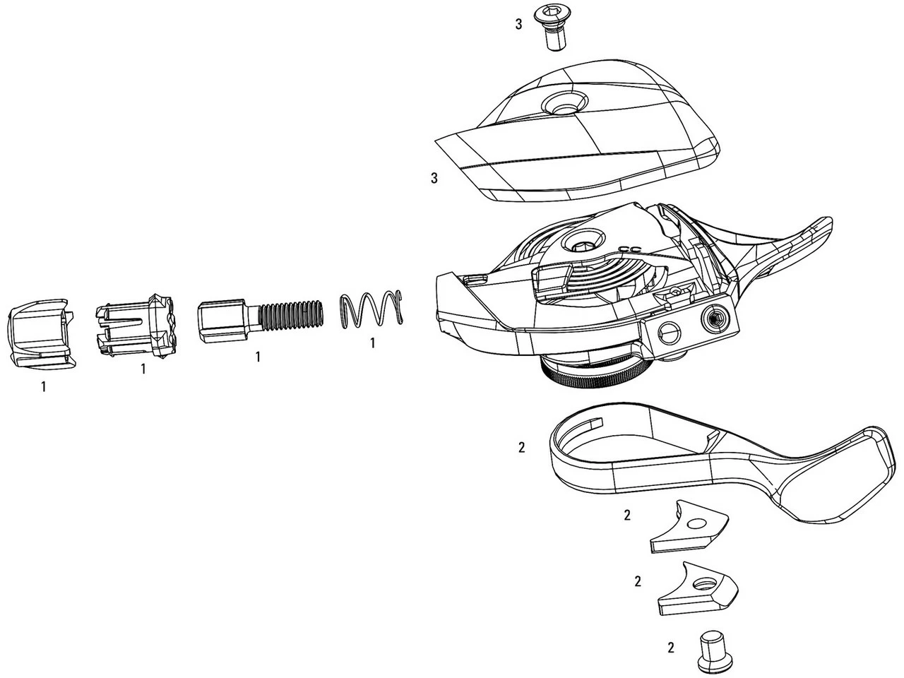 SRAM Ersatzteile Eagle XX1 Schaltgriff 3 SRAM Ersatzteile Eagle XX1 Schaltgriff