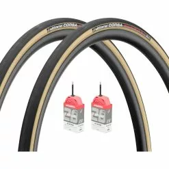 Vittoria Corsa G2.0 28" Faltreifen 2er Set Mit 2 Competition Latex Schläuchen